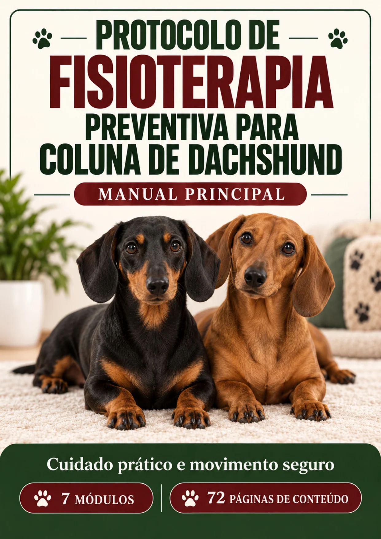 Capa do Protocolo de Fisioterapia Preventiva para Coluna de Dachshund